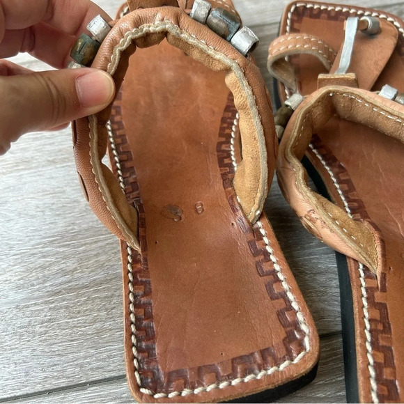 Handmade Leather Square Toe Sandal - Picture 8 of 12